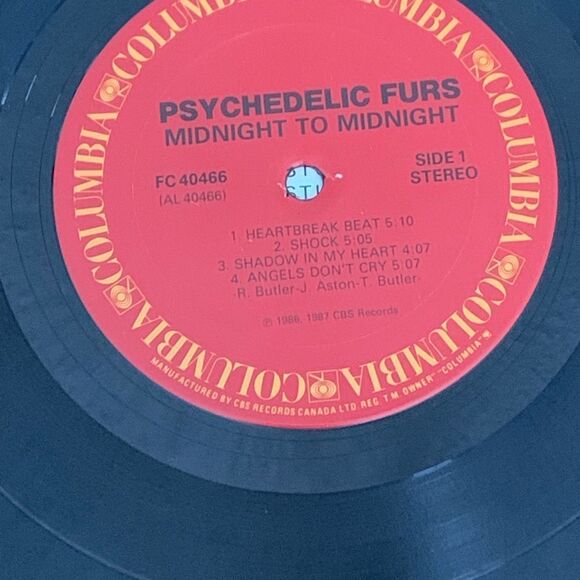 Psychedelic Furs Midnight to Midnight Vinyl LP - Picture 8 of 9